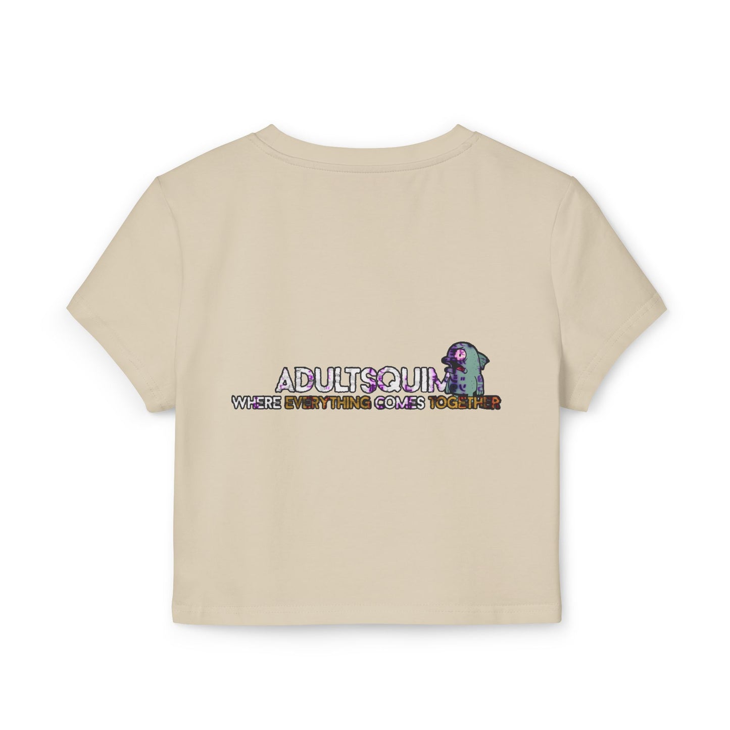 Trendy Women's Baby Tee - Adult Squim & Iconic Graphic, Casual Summer Top, Gift for Her, Festival Wear, Streetwear