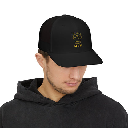 Skull Embroidered Snapback Trucker Cap – Unique Gift for Music Lovers, Festivals, Casual Wear, and Everyday Style