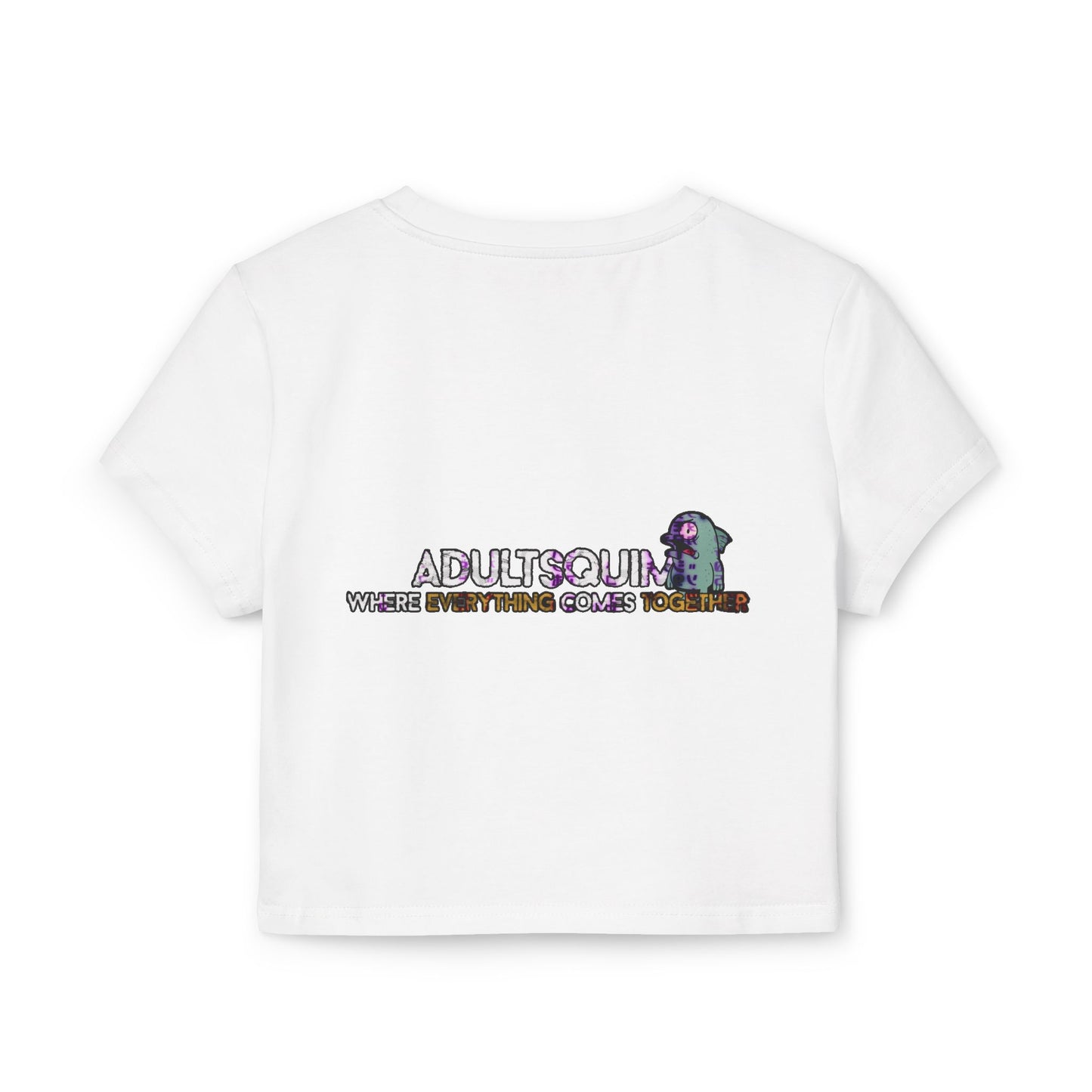 Trendy Women's Baby Tee - Adult Squim & Iconic Graphic, Casual Summer Top, Gift for Her, Festival Wear, Streetwear