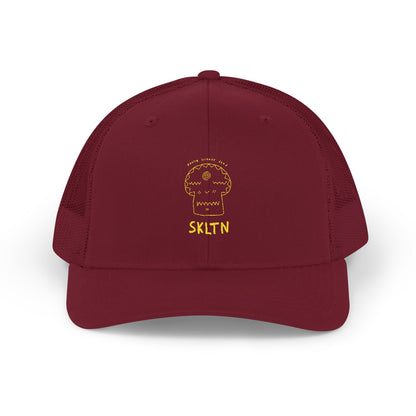 Skull Embroidered Snapback Trucker Cap – Unique Gift for Music Lovers, Festivals, Casual Wear, and Everyday Style