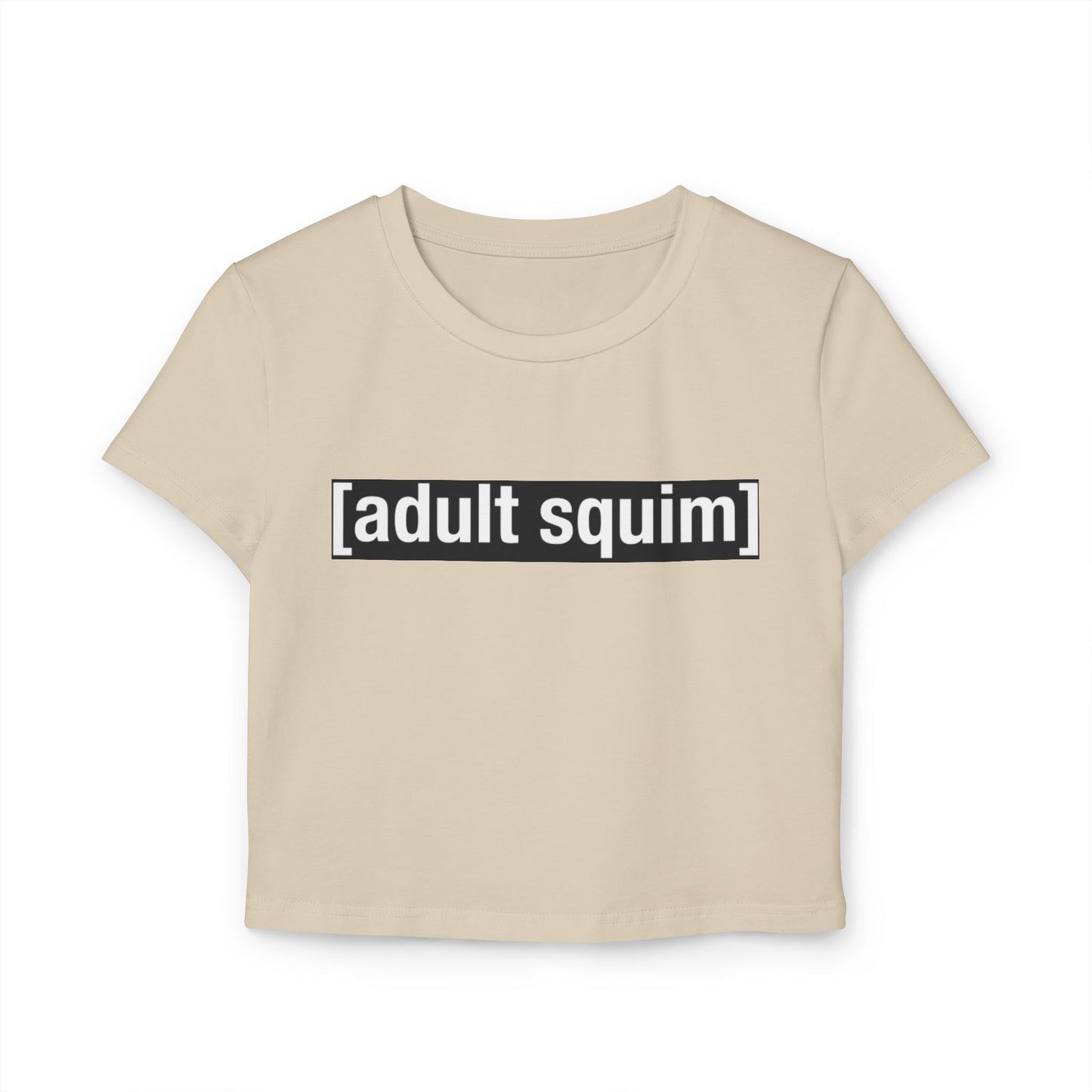 Trendy Women's Baby Tee - Adult Squim & Iconic Graphic, Casual Summer Top, Gift for Her, Festival Wear, Streetwear