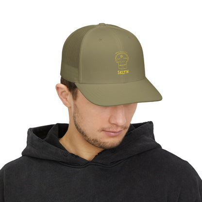 Skull Embroidered Snapback Trucker Cap – Unique Gift for Music Lovers, Festivals, Casual Wear, and Everyday Style