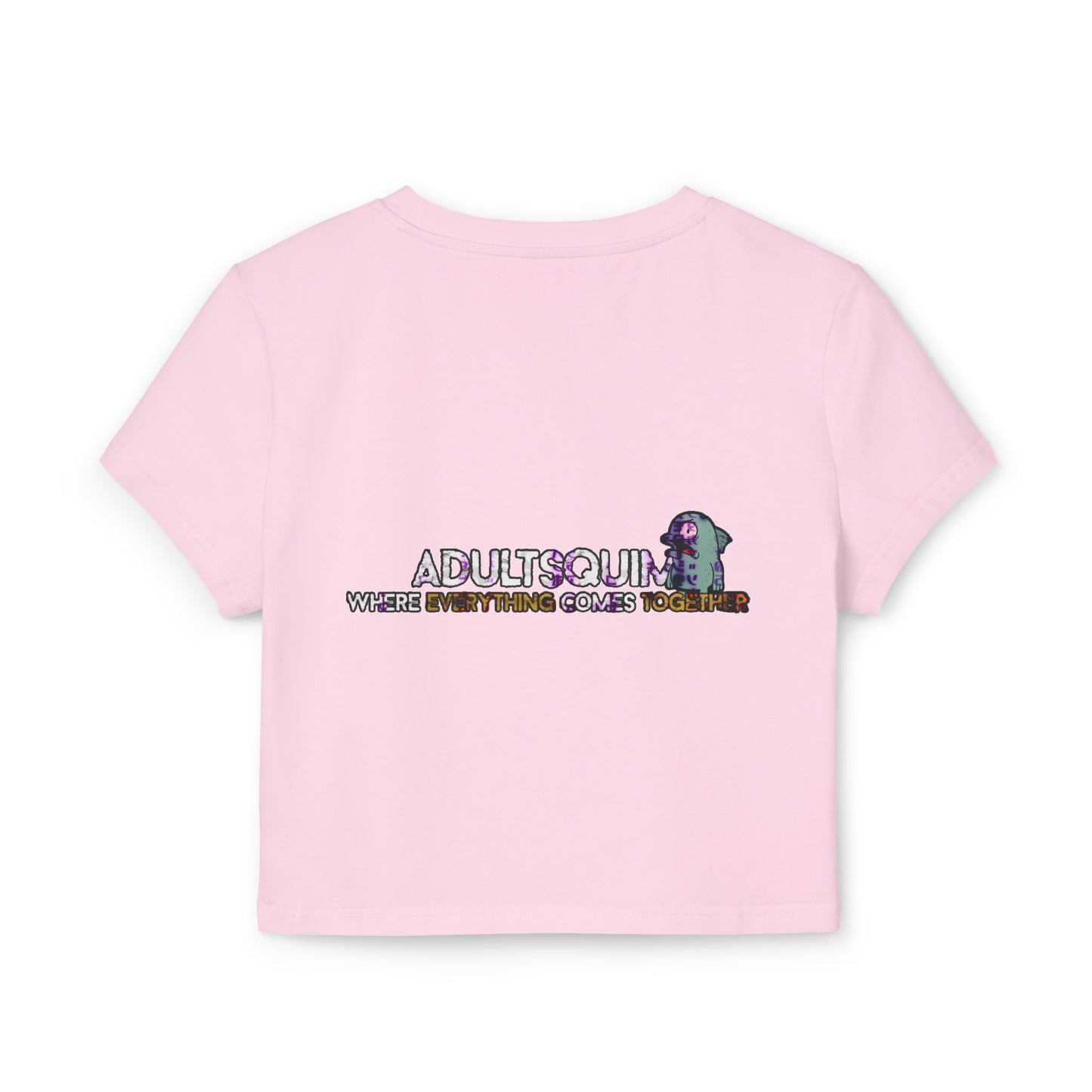 Trendy Women's Baby Tee - Adult Squim & Iconic Graphic, Casual Summer Top, Gift for Her, Festival Wear, Streetwear