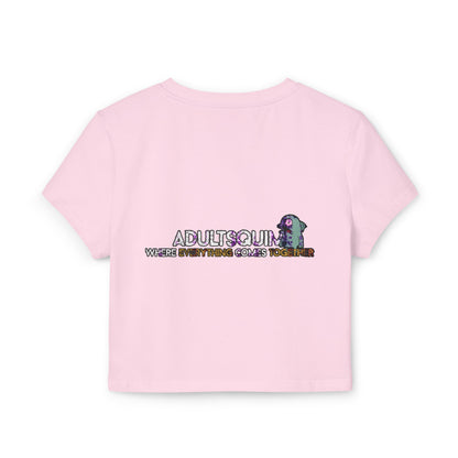 Trendy Women's Baby Tee - Adult Squim & Iconic Graphic, Casual Summer Top, Gift for Her, Festival Wear, Streetwear