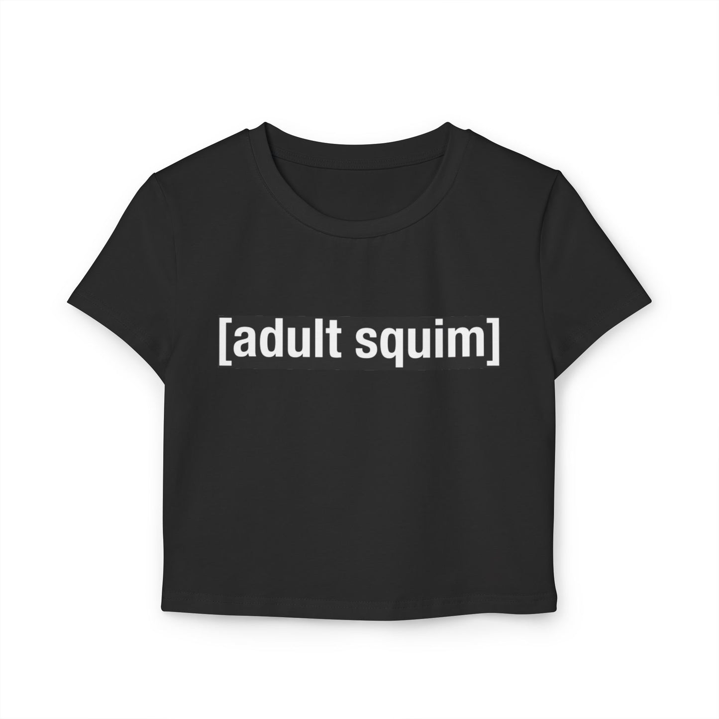 Trendy Women's Baby Tee - Adult Squim & Iconic Graphic, Casual Summer Top, Gift for Her, Festival Wear, Streetwear
