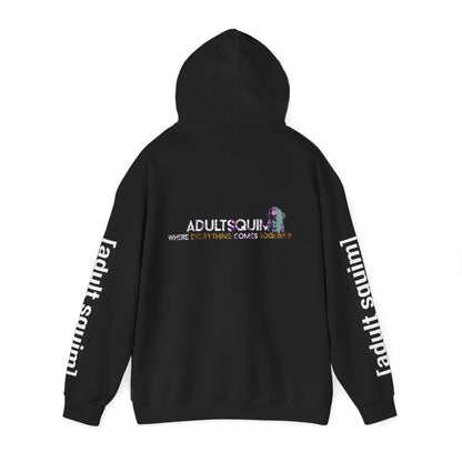 Unisex Heavy Blend™ Hoodie for Trendy Casual Vibes, Perfect for Everyday Wear, Gifts, Fashion Statement, Adult Squim Design, Iconic Style