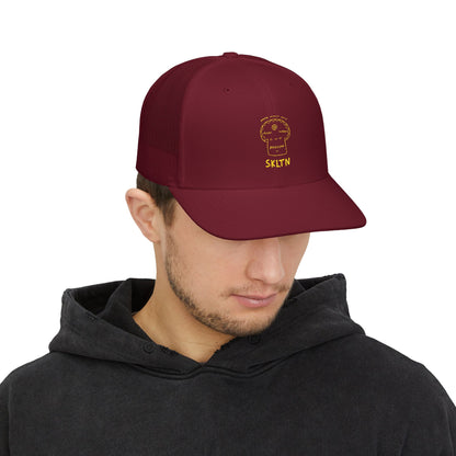 Skull Embroidered Snapback Trucker Cap – Unique Gift for Music Lovers, Festivals, Casual Wear, and Everyday Style