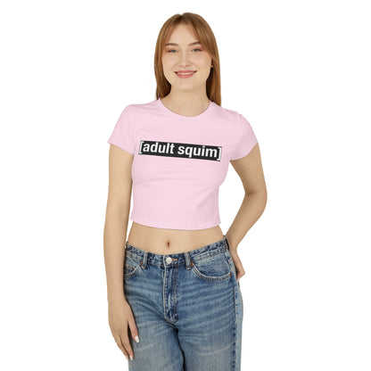 Trendy Women's Baby Tee - Adult Squim & Iconic Graphic, Casual Summer Top, Gift for Her, Festival Wear, Streetwear