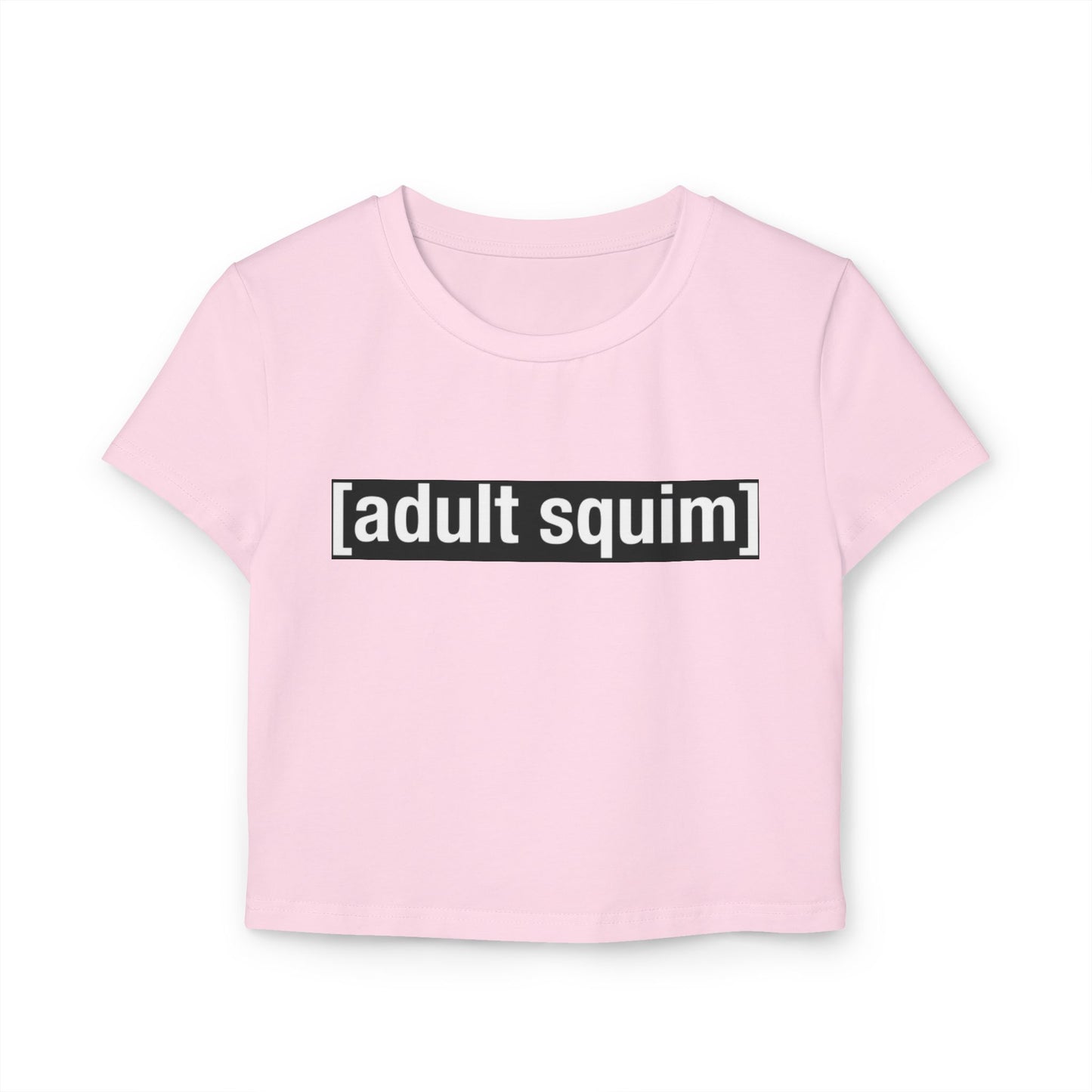 Trendy Women's Baby Tee - Adult Squim & Iconic Graphic, Casual Summer Top, Gift for Her, Festival Wear, Streetwear